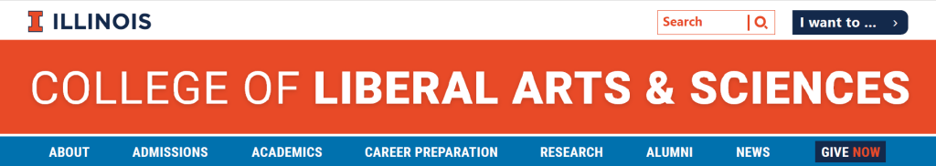 Final website header design